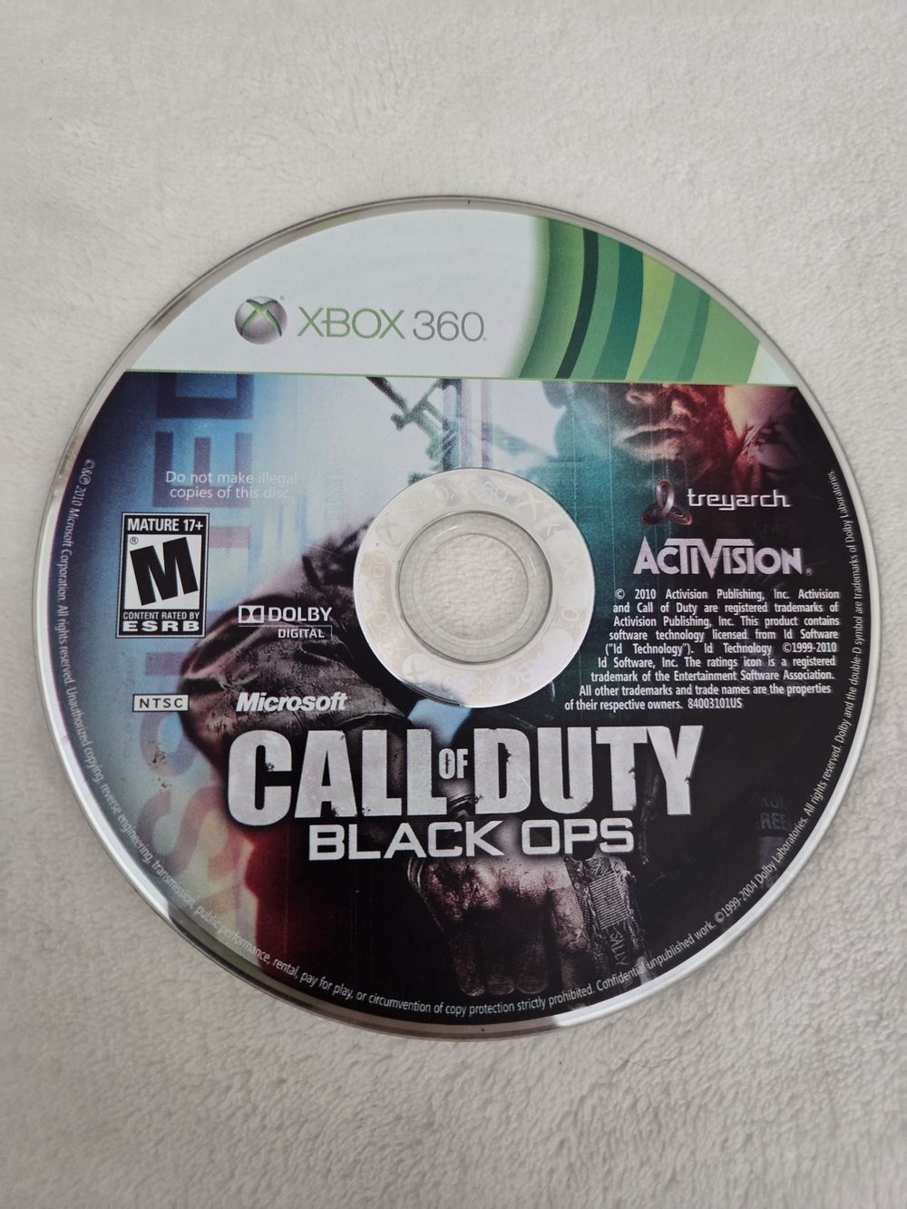 Call of Duty: Black Ops Xbox 360 Game Disc - Black/Green